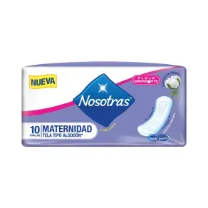 NOSOTRAS MATERNIDAD TOALLAS *10 UND