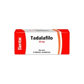 TADALAFILO 20 MG * 4 TAB