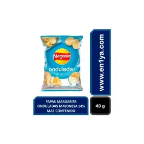 PAPAS MARGARITA ONDULADAS QUESO *40 GR 14% MAS PRODUCTO