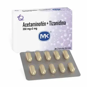 ACETAMINOFEN + TIZANIDINA * 20 CAP