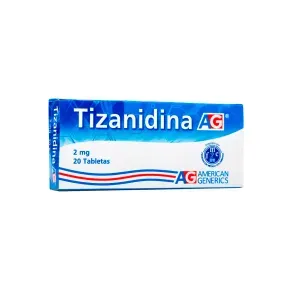 TIZANIDINA 2 MG * 20 TAB