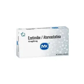 EZETIMIBE 10 MG + ATORVASTATINA 20 MG * 30 TAB