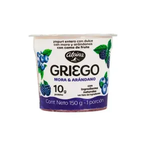 YOGURT GRIEGO MORA Y ARANDANOS *150 GR