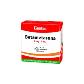 BETAMETASONA 8 MG * 10 AMP