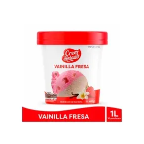 CREAM HELADO VAINILLA FRESA * 1 LT