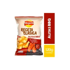 PAPAS MARGARITA RECETA CLASICA ALITAS BBQ * 120 GR