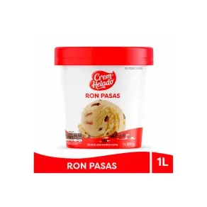 CREAM HELADO RON CON PASAS * 1 LT