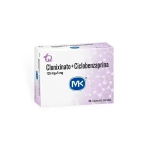 CLONIXINATO + CICLOBENZAPRINA 125 MG/5 MG * 20 CAP