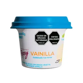 HELADO GOURMET POPSY VAINILLA ENDULZADO STEVIA *60 GR
