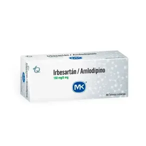 IRBESARTAN 150 MG + AMLODIPINO 5 MG * 30 TAB