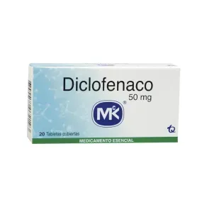 DICLOFENACO 50 MG * 20 GRAGEAS