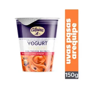 YOGURT ALPINA UVA PASAS AREQUIPE *150 GR