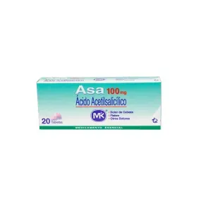 ASA 100 MG * 20 TAB