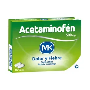 ACETAMINOFEN 500 MG * 16 TAB