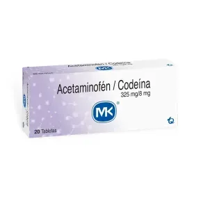 ACETAMINOFEN 325 MG + CODEINA 8 MG * 20 TAB