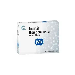 LOSARTAN 100 MG/HIDROCLOROTIAZIDA 12.5 MG * 30 TAB