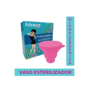 VASO ESTERILIZADOR PLEGABLE ADVANCE ROSADO