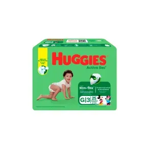 HUGGIES ACTIVE SEC ET 3-G * 25 UND