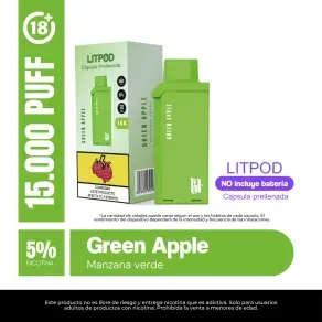 RECARGA-VAPEADOR-LIT-POD-GREEN-APPLE-5----15.000-PUFF