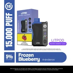 VAPEADOR-LITPOD--KIT-FROZEN-BLUEBERRY-5----15.000-PUFF